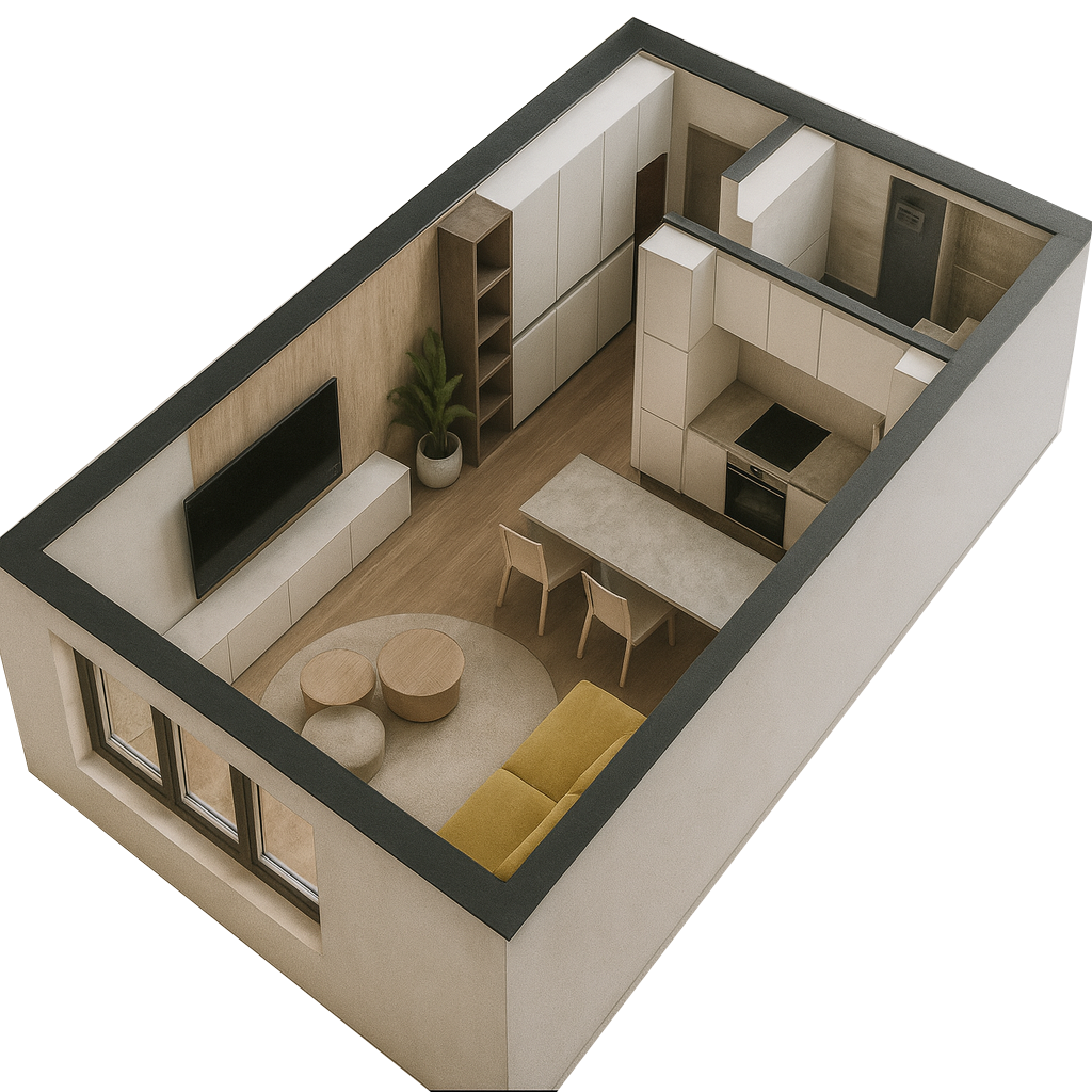 U blizini NKC-a, Jednosoban stan na prodaju, 28.34m², 52.430€