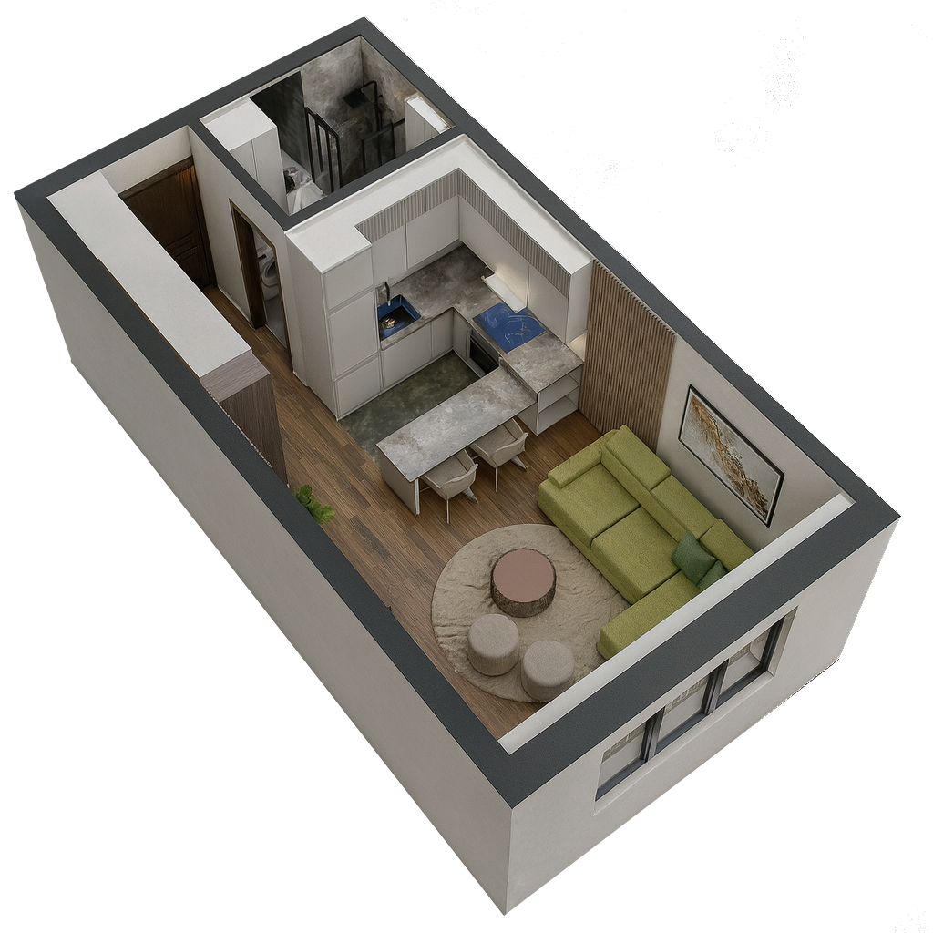 U blizini NKC-a, Jednosoban stan na prodaju, 28.34m², 52.430€