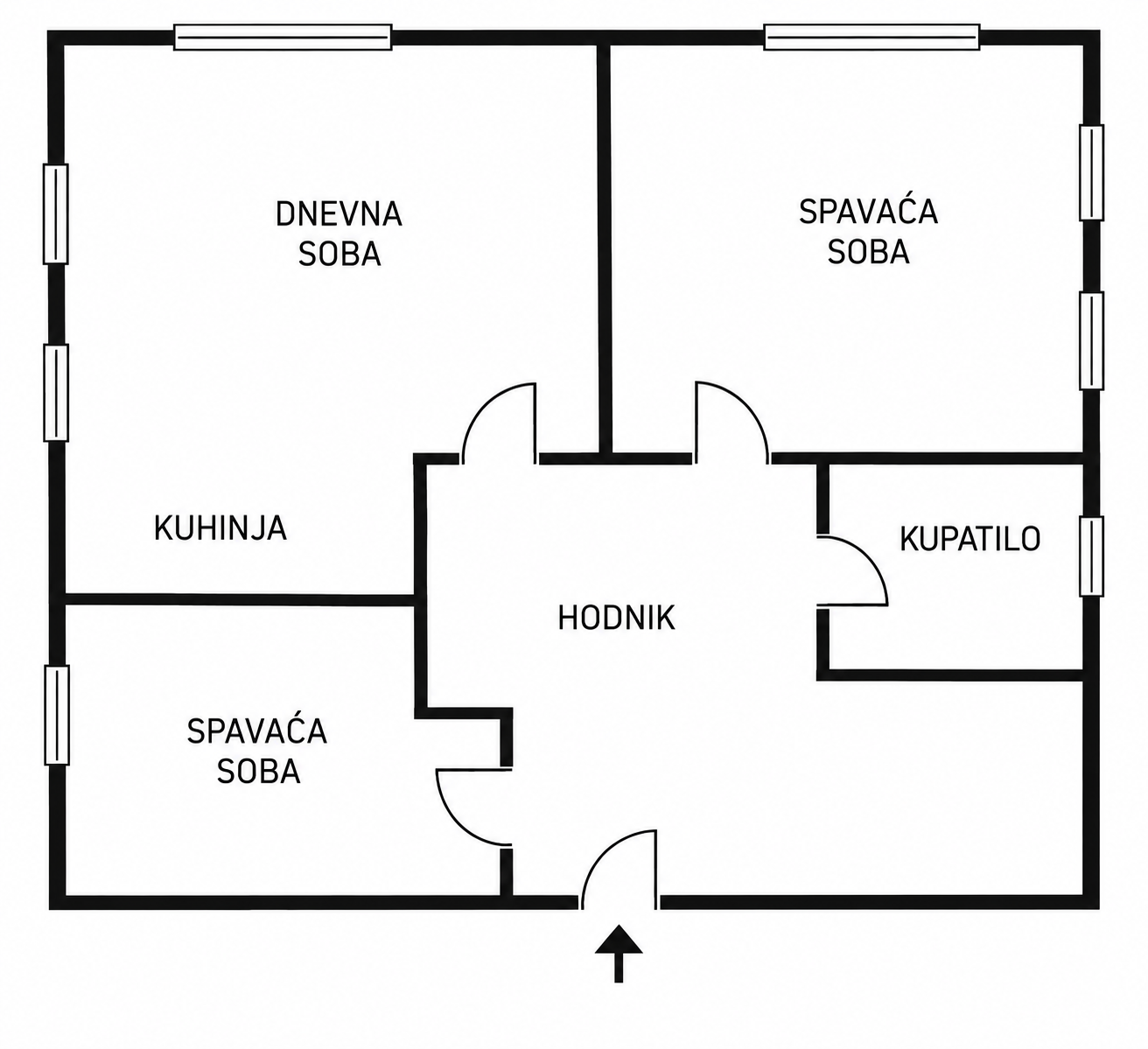 U blizini Pantelejske crkve, Dvoiposoban stan na prodaju, 70m², 92.700€