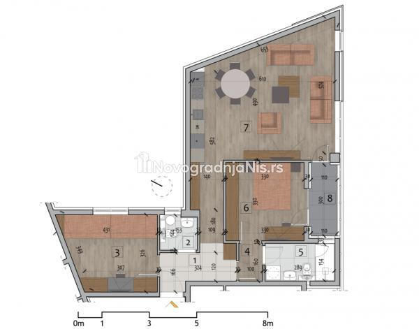 Trosoban stan na prodaju, 73.82m², 182.500€