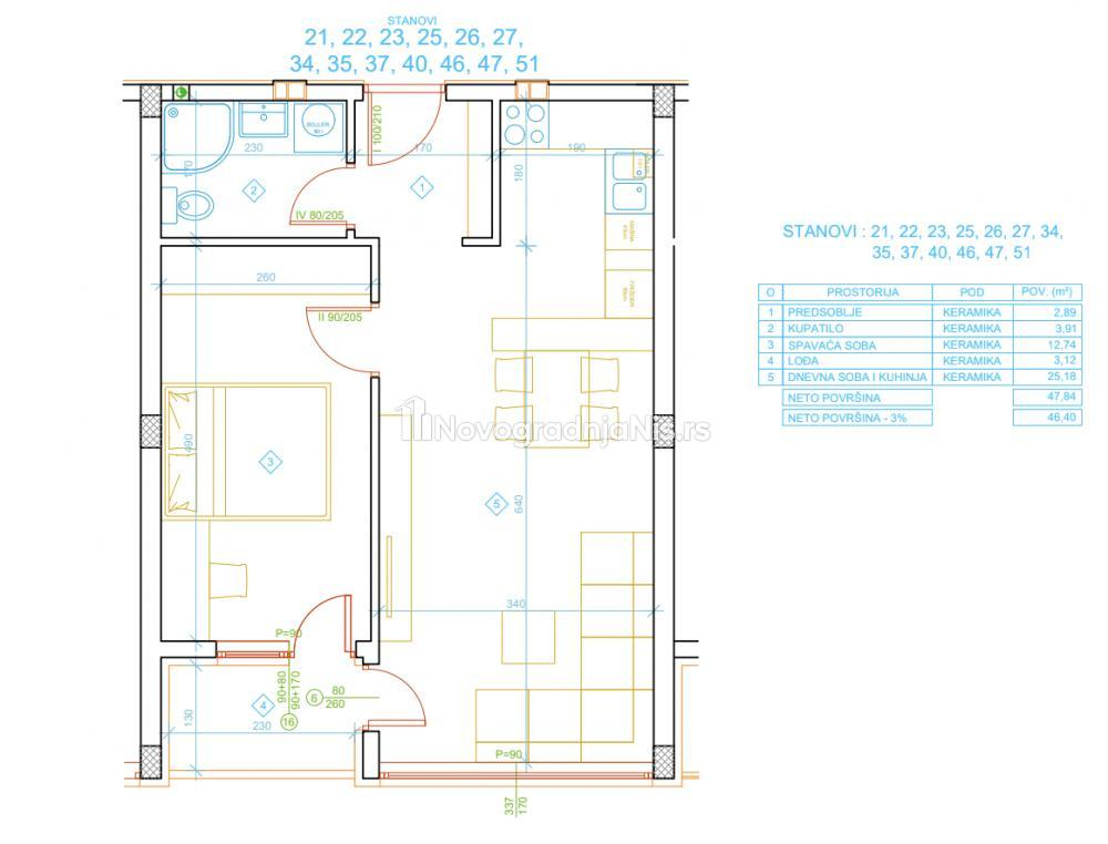 Apelovac, Jednoiposoban stan na prodaju, 46.4m², 87.400€