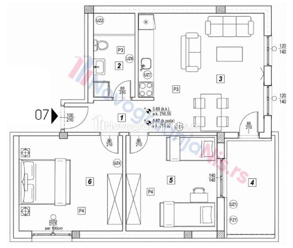 Dvoiposoban stan na prodaju, 51.41m², 102.820€